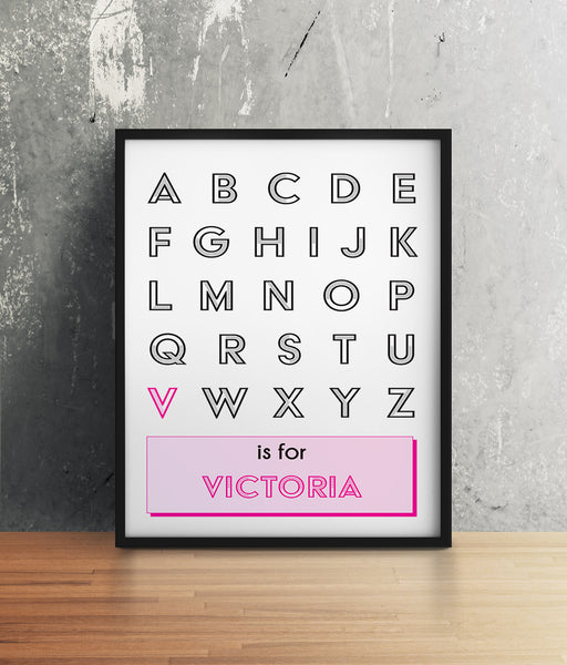 Alphabet Custom Name Print