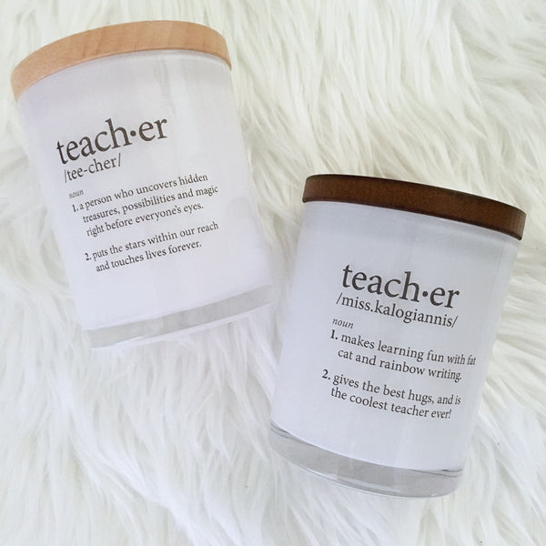 Teacher Standard Definition Candle