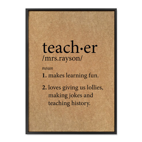 Custom Teacher Definition - Buffalo