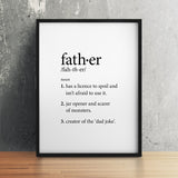 Father Definition Print