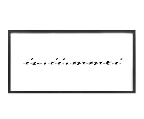 Roman numerals Print