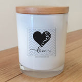 Love Chevron Candle