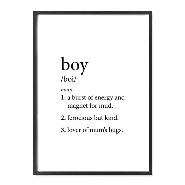 Boy Definition Black | Alma Custom Designs