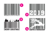 Christmas Barcode Stickers