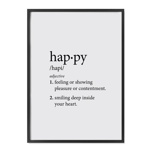 Happy Definition (Grey)