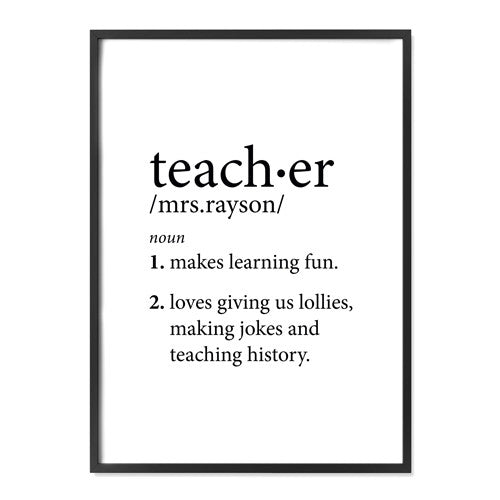 Custom Teacher Definition
