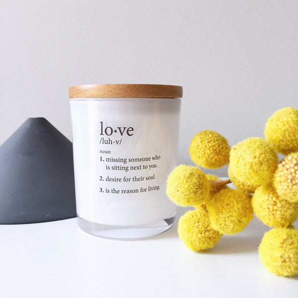 Love Definition Candle