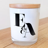 Lovers' Initials Candle