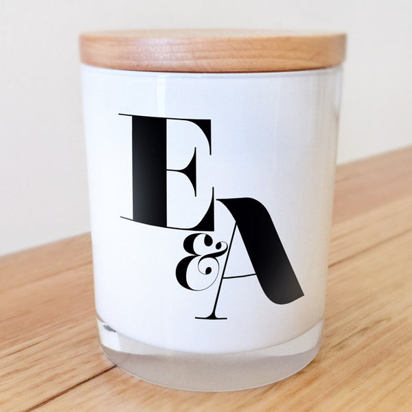 Lovers' Initials Candle