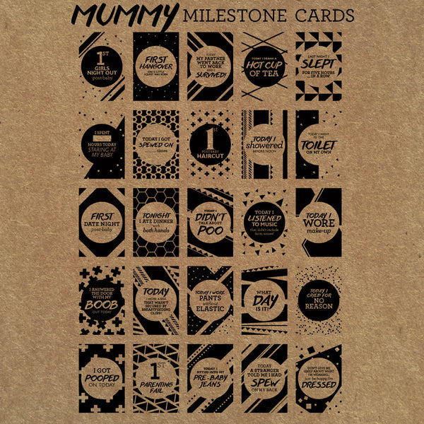 Mummy Milestone Cards - Buffalo