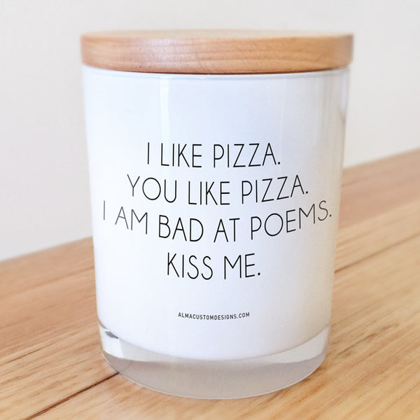 I like pizza... Candle