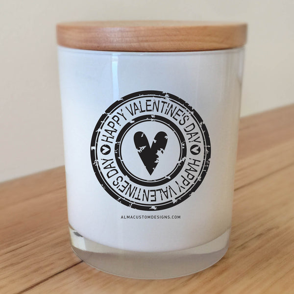 Valentine's Day Stamp Candle