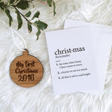CHRISTMAS DEFINITION GIFT CARD
