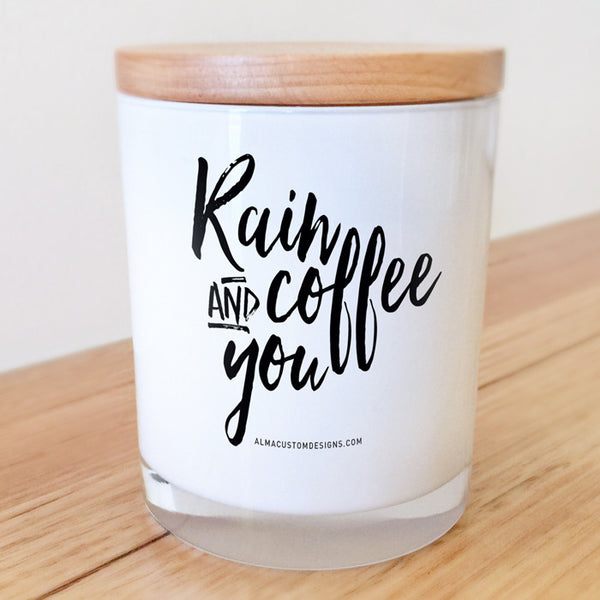 Rain Coffee and You Candle
